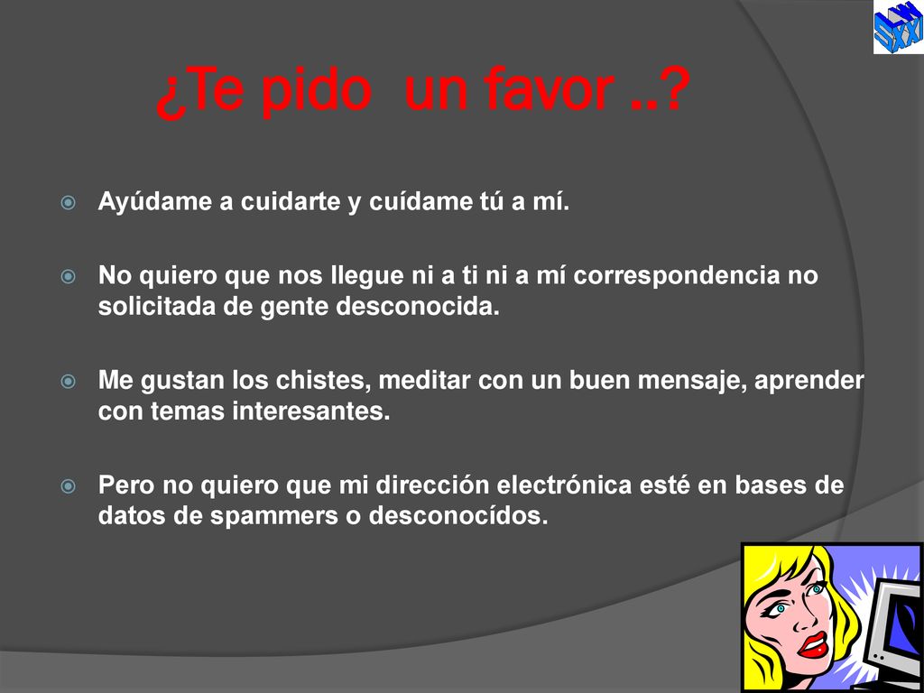 ¿Te pido un favor .. Ayúdame a cuidarte y cuídame tú a mí.