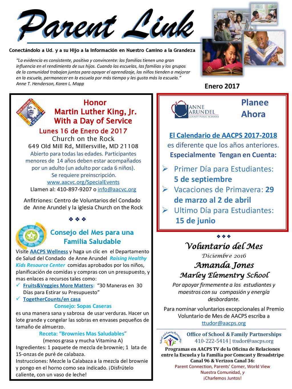Planee Ahora Primer Día para Estudiantes: 5 de septiembre