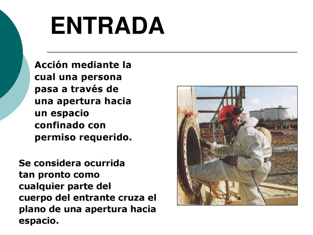 ENTRADA Acción mediante la cual una persona pasa a través de