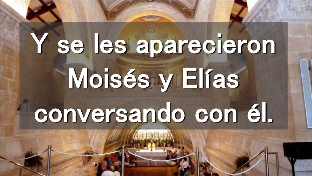 Y se les aparecieron Moisés y Elías conversando con él.
