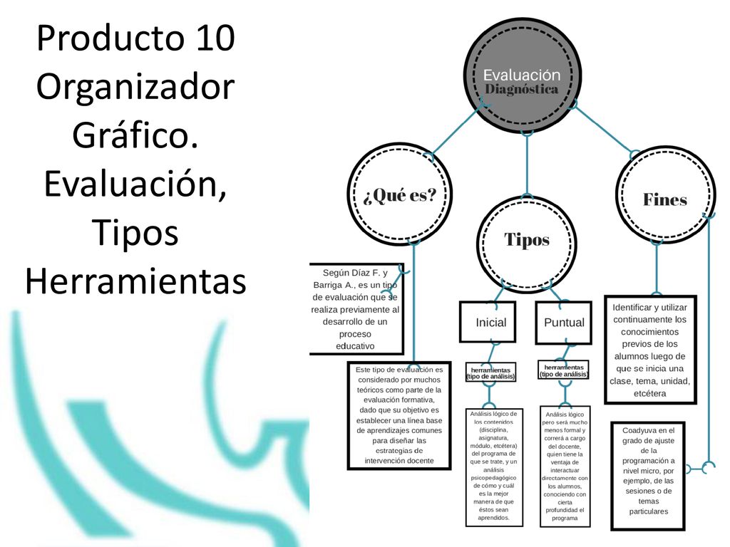 Producto 10 Organizador Gráfico. Evaluación, Tipos Herramientas