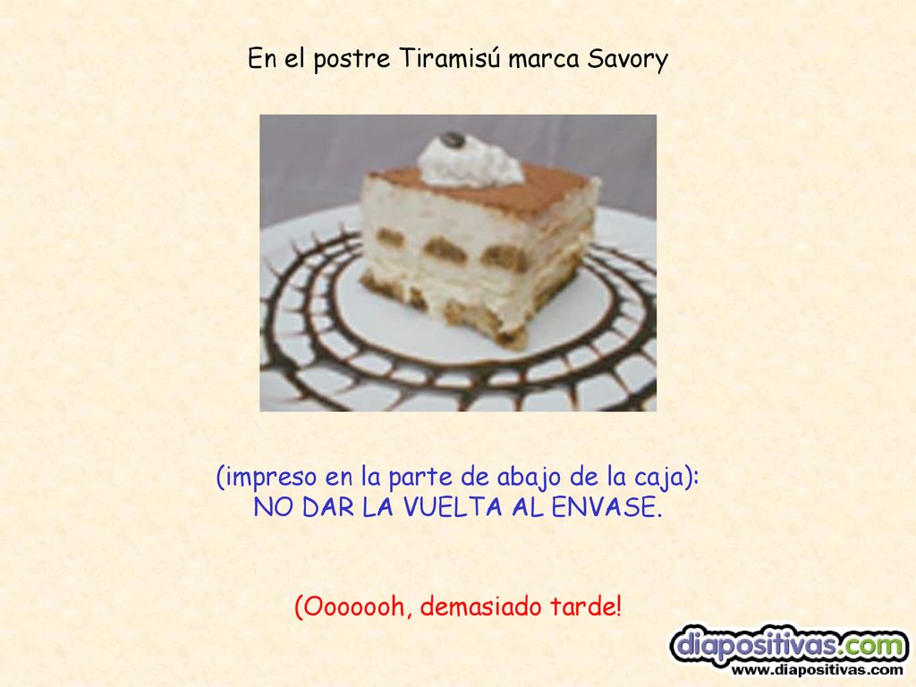 En el postre Tiramisú marca Savory