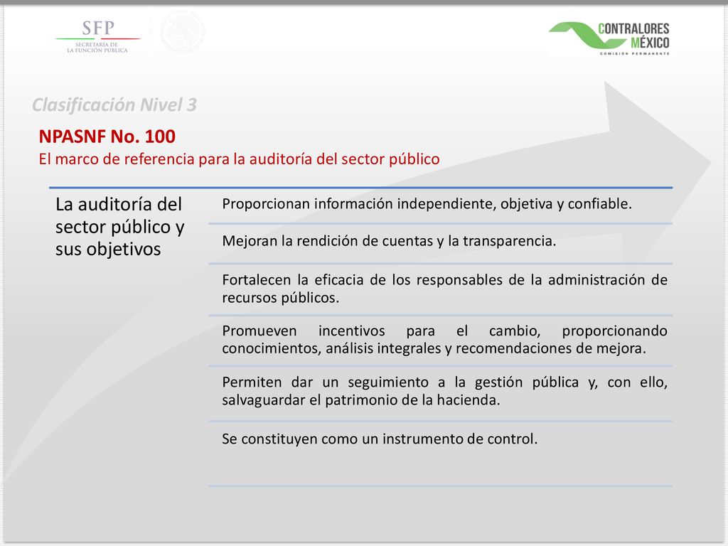 La auditoría del sector público y sus objetivos