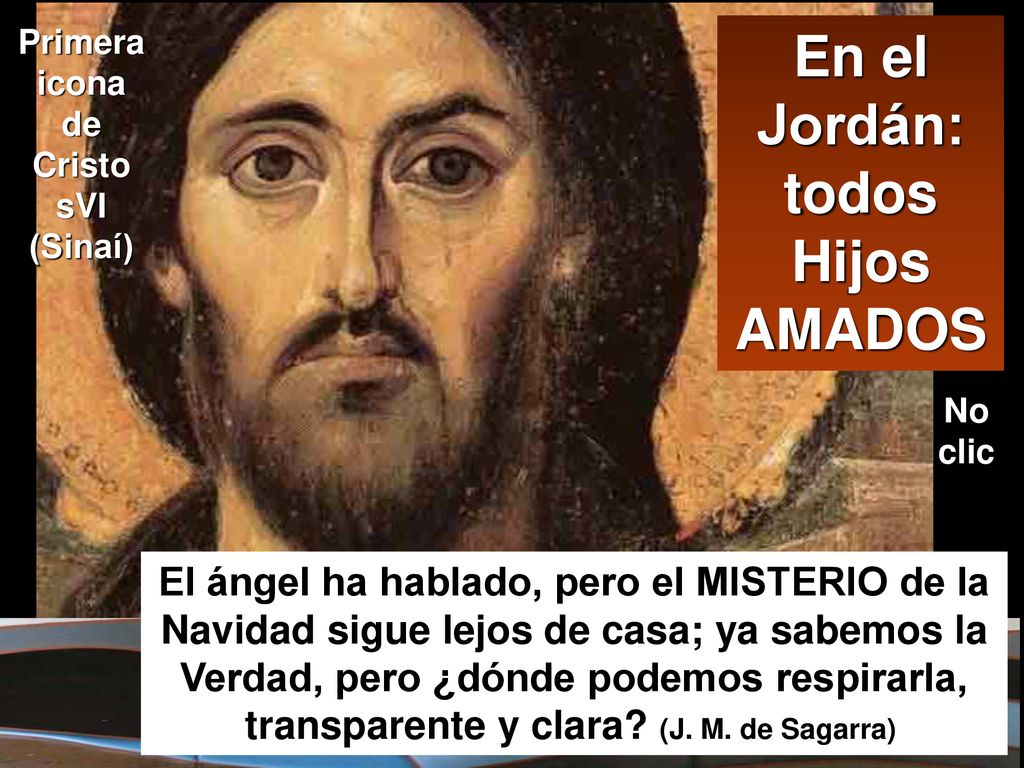 Primera icona de Cristo sVI (Sinaí) En el Jordán: todos Hijos AMADOS