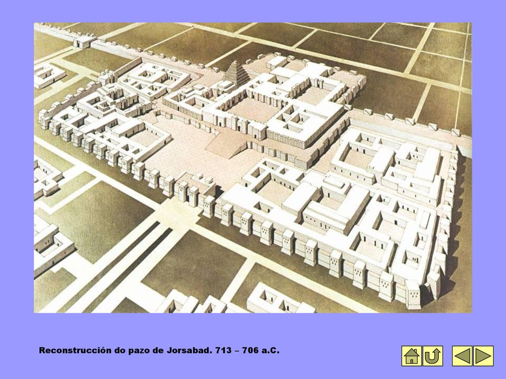 Reconstrucción do pazo de Jorsabad. 713 – 706 a.C.
