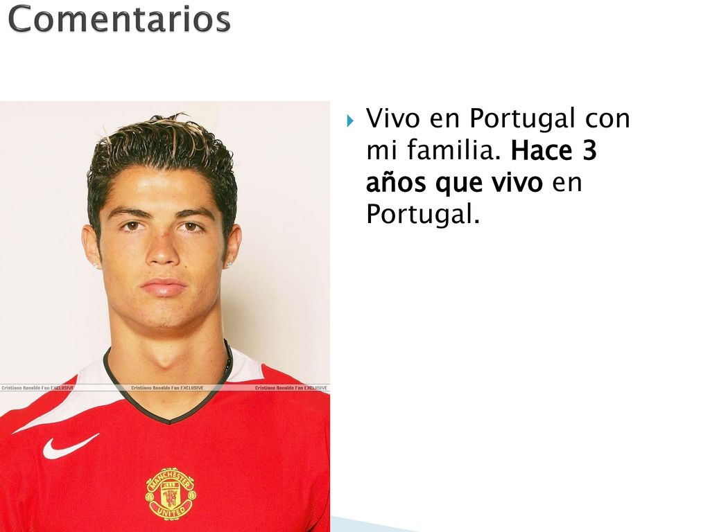 Comentarios Vivo en Portugal con mi familia. Hace 3 años que vivo en Portugal.
