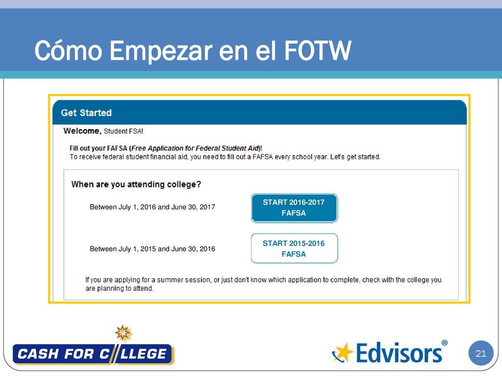 Cómo Empezar en el FOTW Getting Started on the FOTW