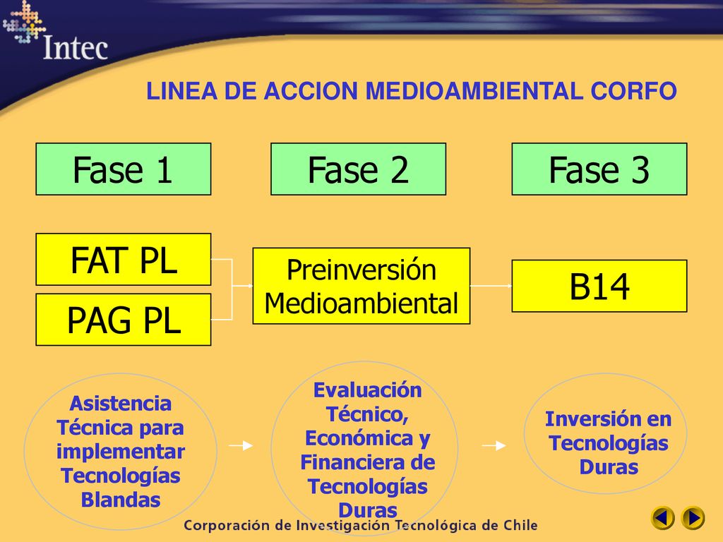 Fase 1 Fase 2 Fase 3 FAT PL B14 PAG PL Preinversión Medioambiental