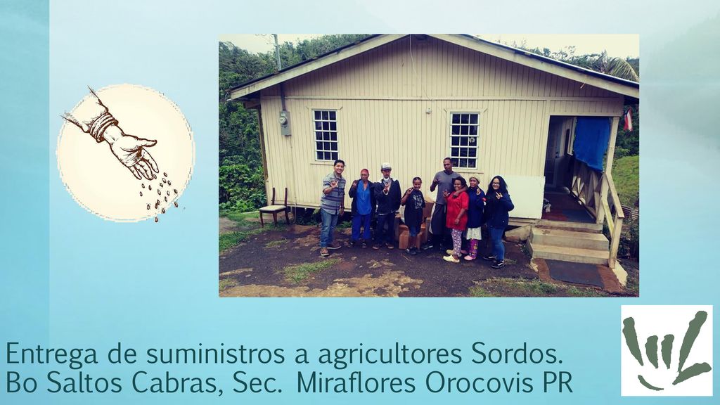Entrega de suministros a agricultores Sordos. Bo Saltos Cabras, Sec