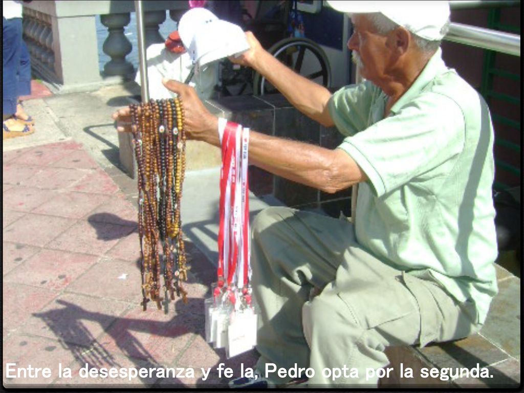 Entre la desesperanza y fe la, Pedro opta por la segunda.