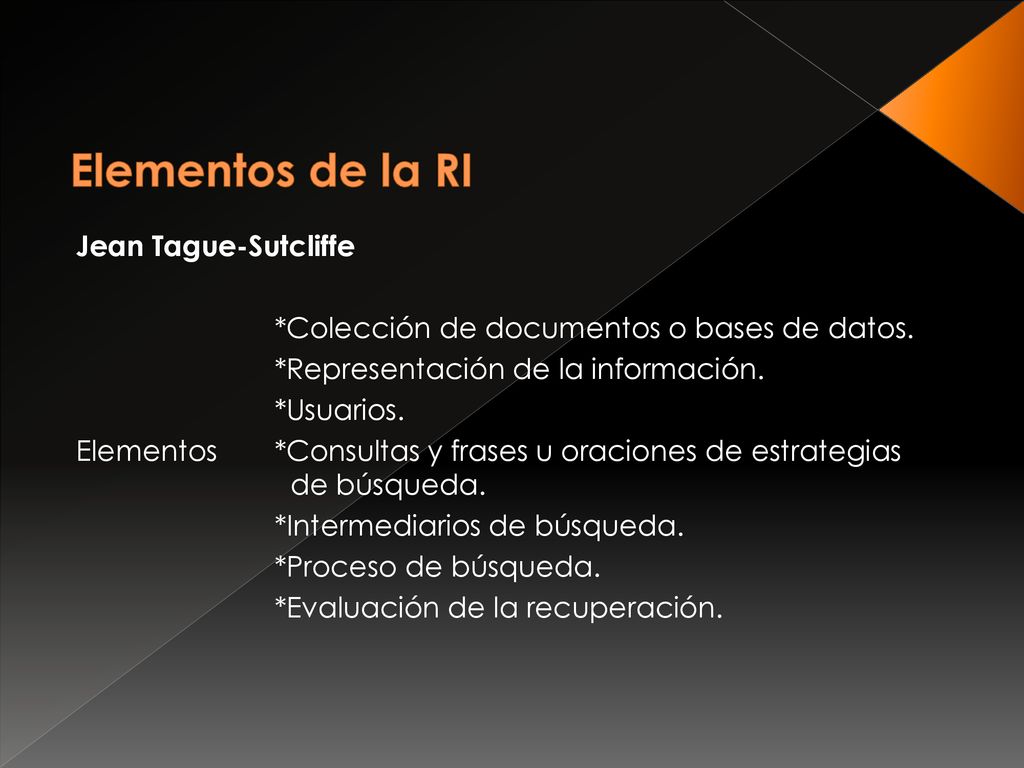 Elementos de la RI Jean Tague-Sutcliffe