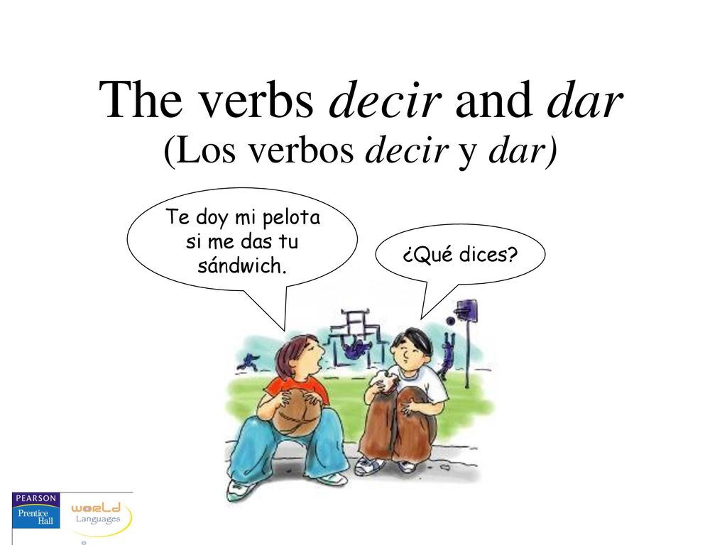The verbs decir and dar (Los verbos decir y dar)