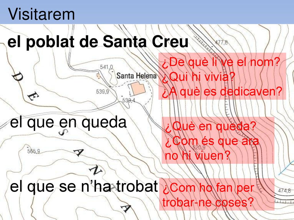 Visitarem el poblat de Santa Creu el que en queda