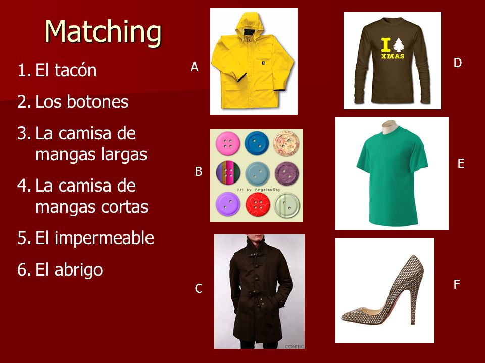 Matching El tacón Los botones La camisa de mangas largas
