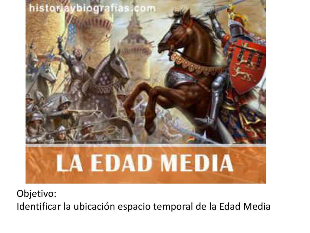 Objetivo: Identificar la ubicación espacio temporal de la Edad Media