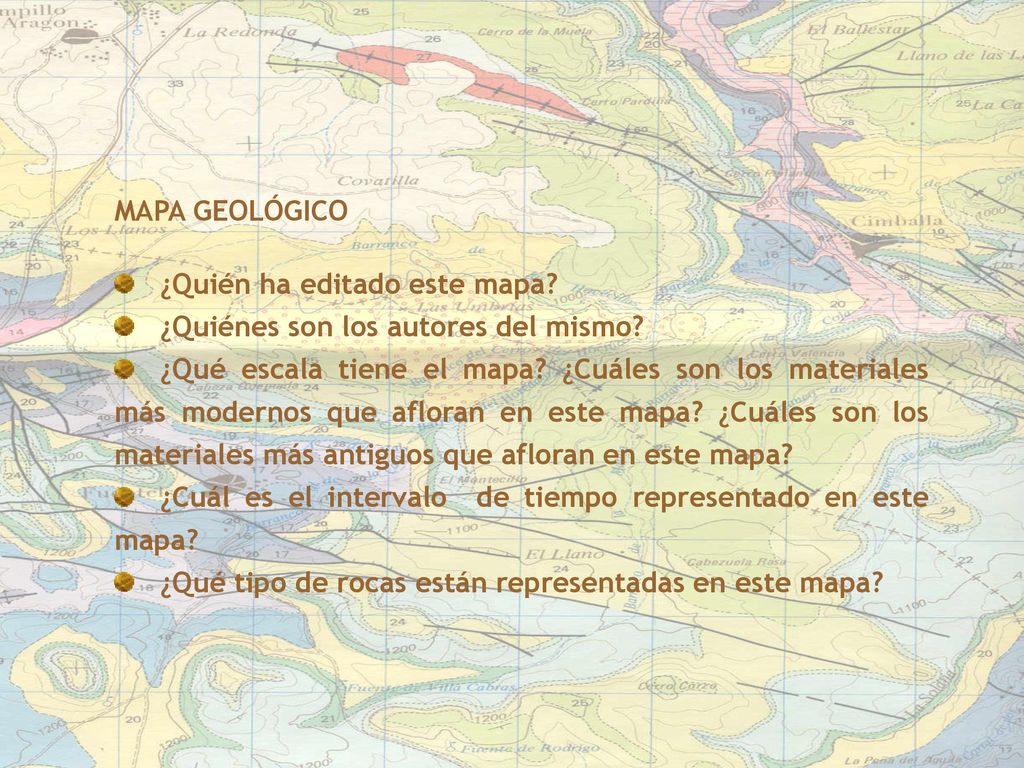 MAPA GEOLÓGICO ¿Quién ha editado este mapa ¿Quiénes son los autores del mismo