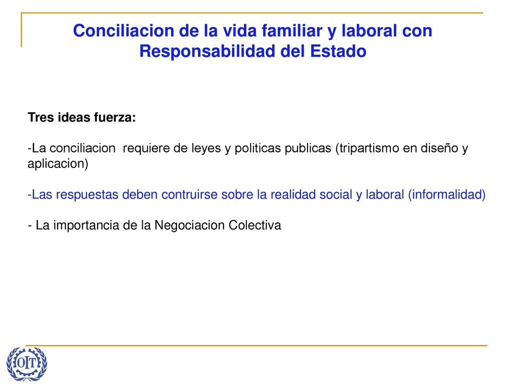 Conciliacion de la vida familiar y laboral con Responsabilidad del Estado