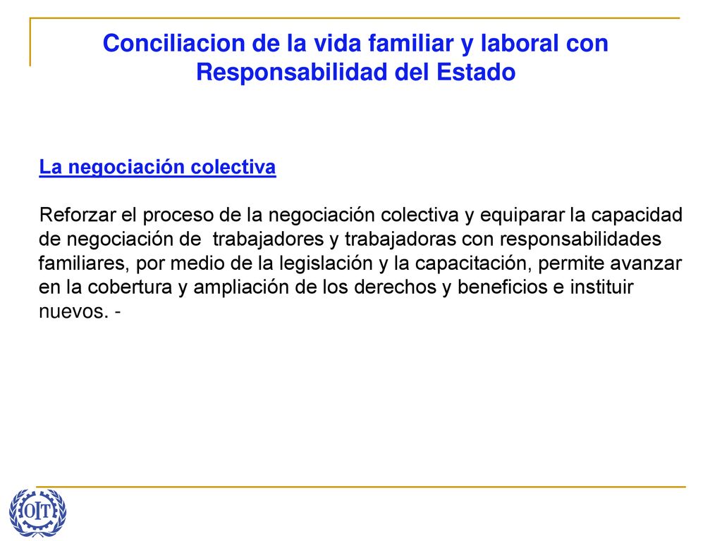 Conciliacion de la vida familiar y laboral con Responsabilidad del Estado