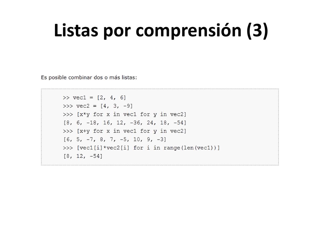 Listas por comprensión (3)