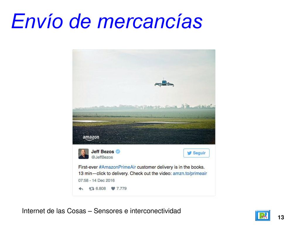 Envío de mercancías Internet de las Cosas – Sensores e interconectividad 13