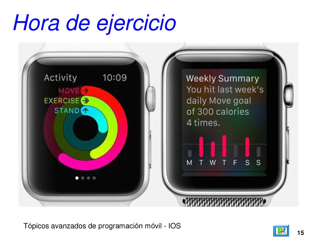 Hora de ejercicio Tópicos avanzados de programación móvil - IOS 15