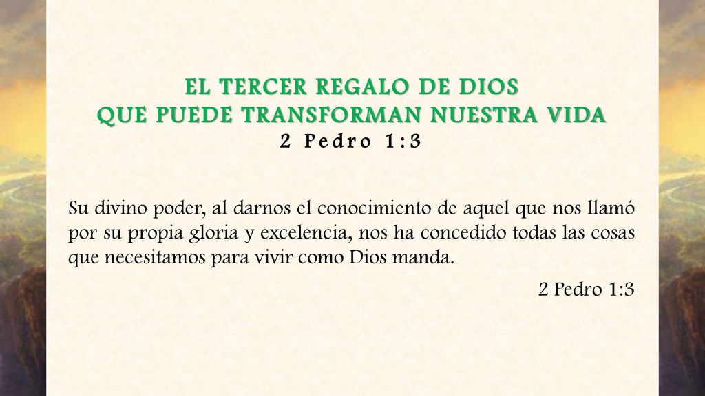 EL TERCER REGALO DE DIOS QUE PUEDE TRANSFORMAN NUESTRA VIDA