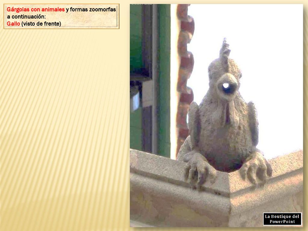 Gárgolas con animales y formas zoomorfas a continuación: