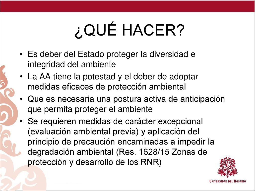 ¿QUÉ HACER Es deber del Estado proteger la diversidad e integridad del ambiente.