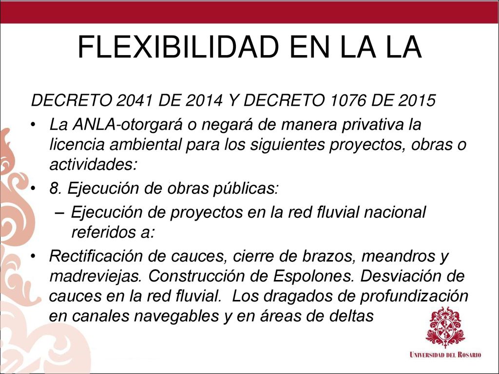 FLEXIBILIDAD EN LA LA DECRETO 2041 DE 2014 Y DECRETO 1076 DE 2015