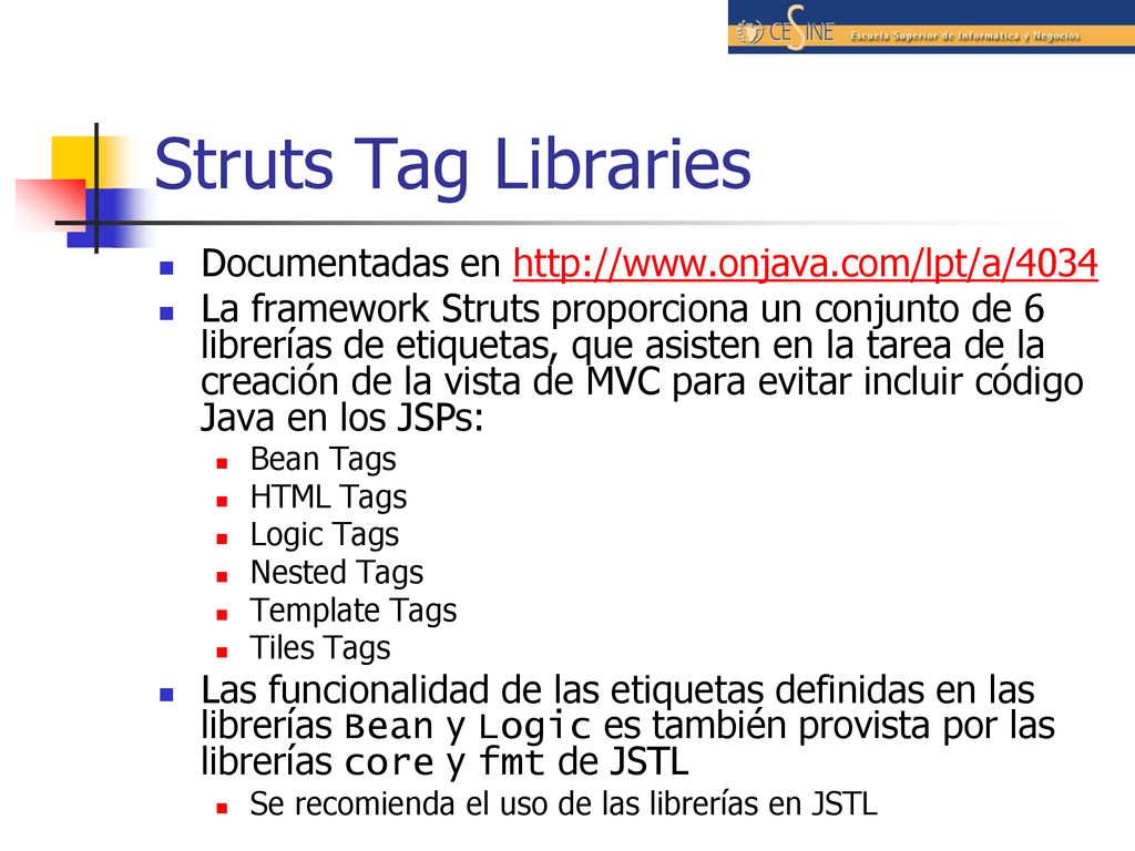 Struts Tag Libraries Documentadas en