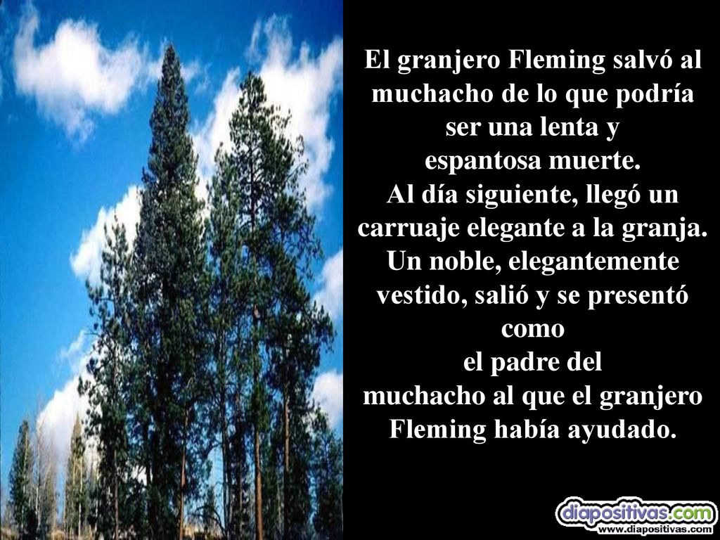 El granjero Fleming salvó al muchacho de lo que podría ser una lenta y