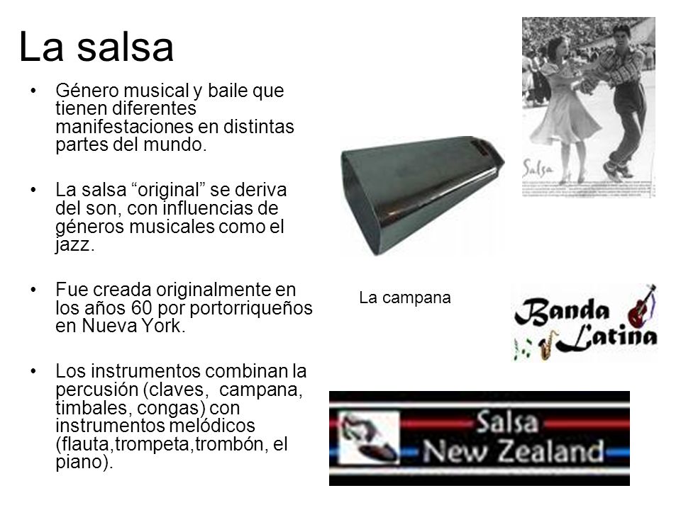 La salsa Género musical y baile que tienen diferentes manifestaciones en distintas partes del mundo.