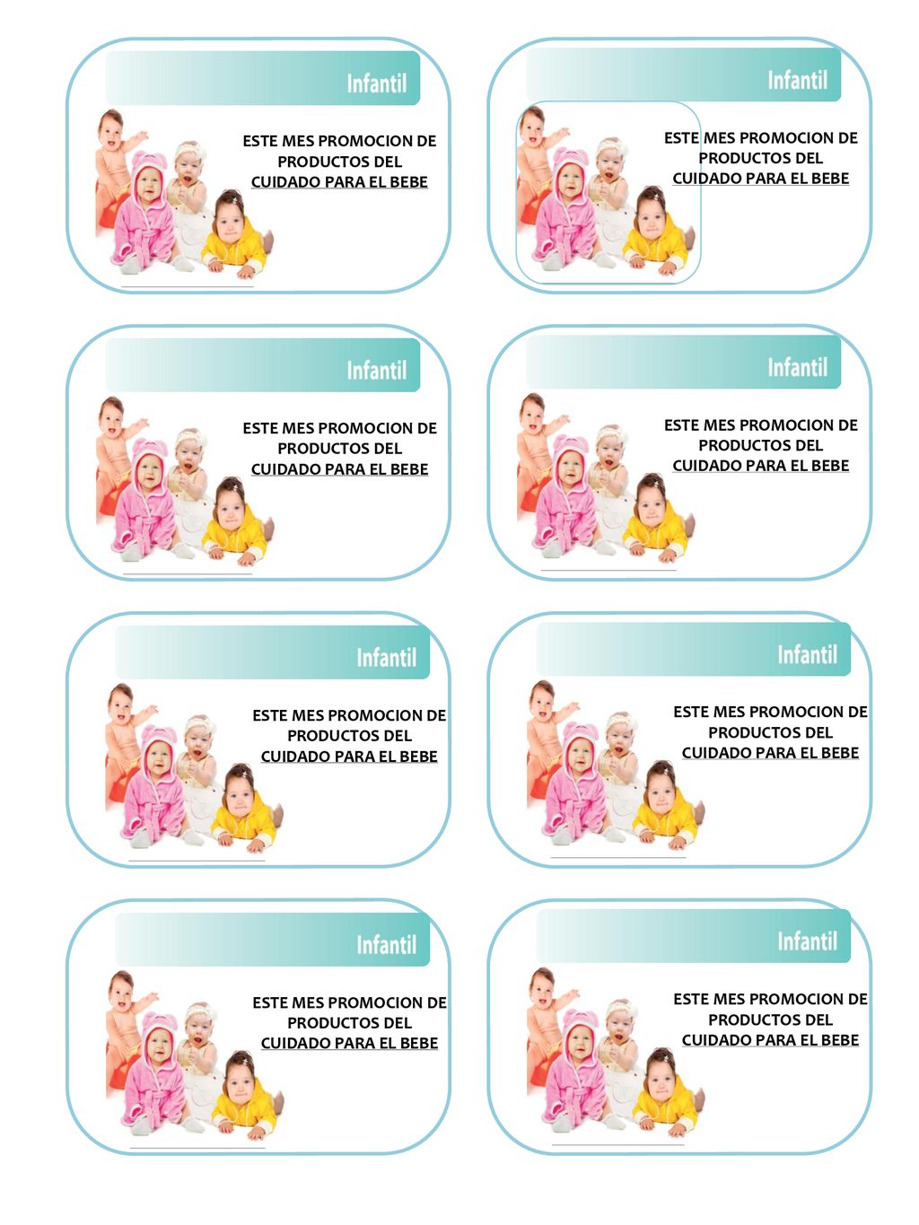 ESTE MES PROMOCION DE PRODUCTOS DEL CUIDADO PARA EL BEBE