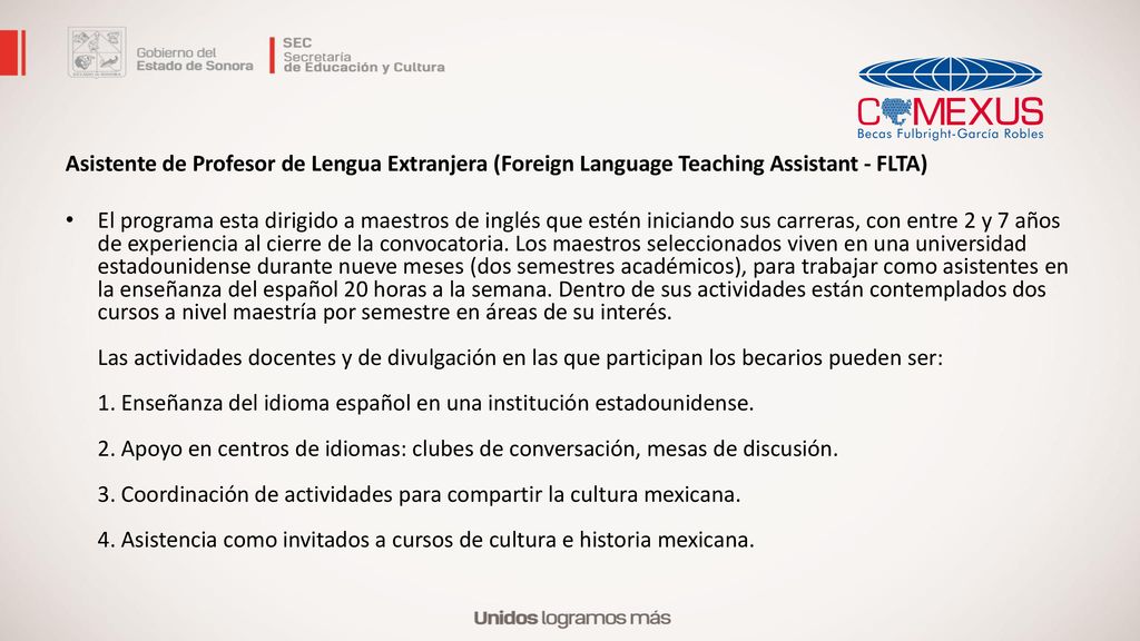 Asistente de Profesor de Lengua Extranjera (Foreign Language Teaching Assistant - FLTA)