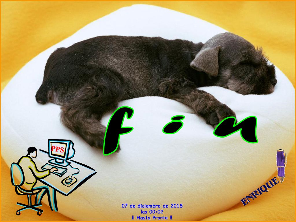 f i n PPS 07 de diciembre de 2018 las 00:02 ¡¡ Hasta Pronto !!