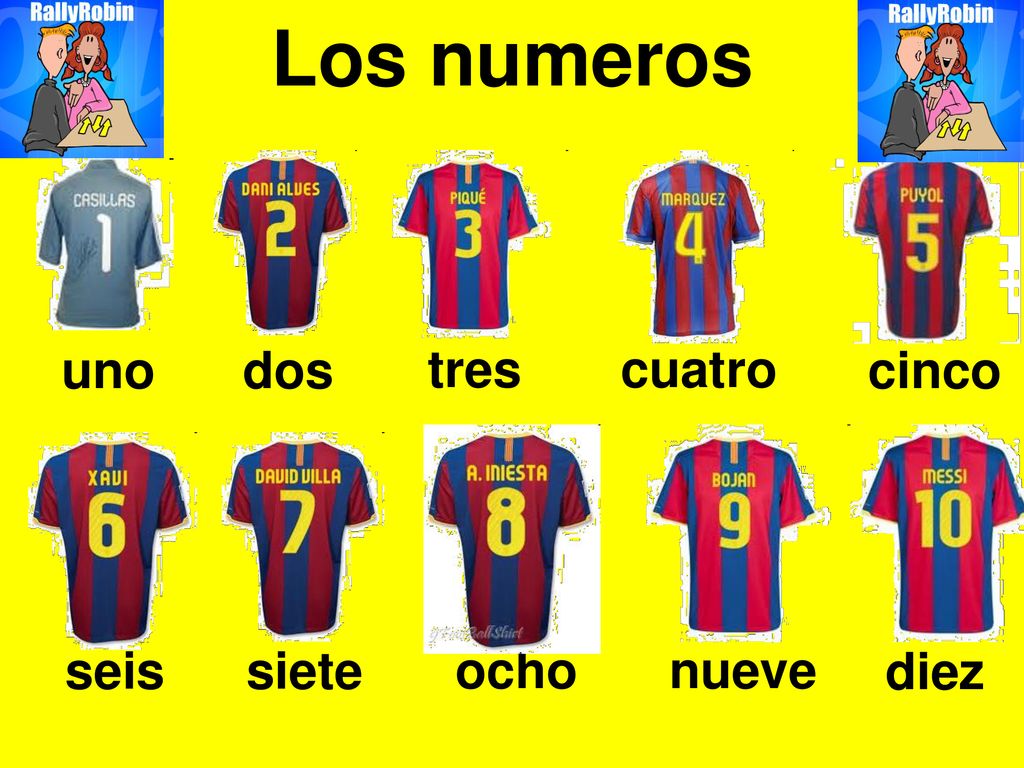 Los numeros uno dos tres cuatro cinco seis siete ocho nueve diez