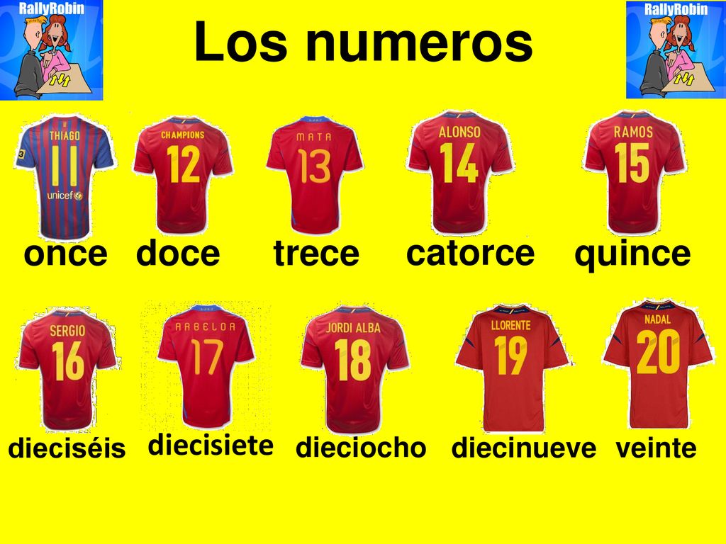 Los numeros once doce trece catorce quince diecisiete dieciséis