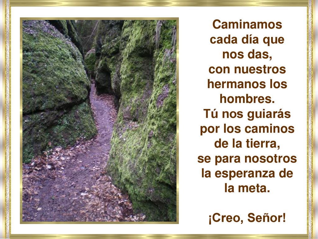 Caminamos cada día que nos das, con nuestros hermanos los hombres