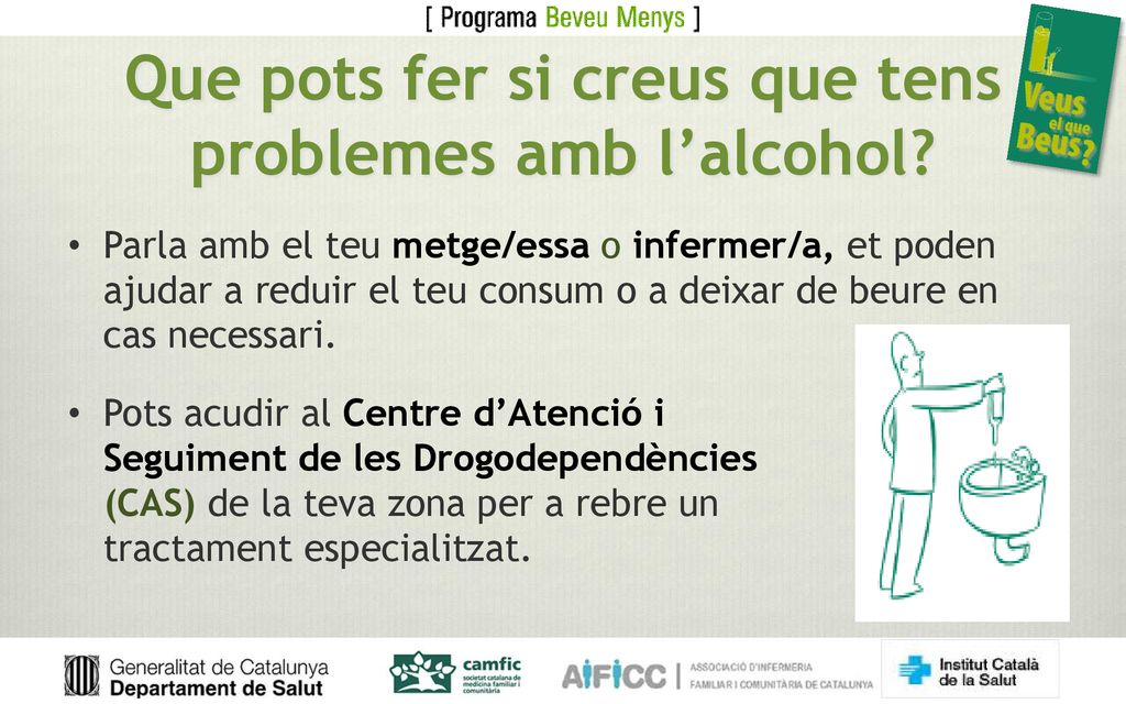 Que pots fer si creus que tens problemes amb l’alcohol