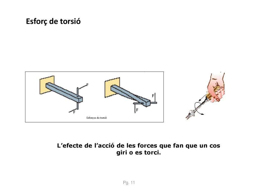 L’efecte de l’acció de les forces que fan que un cos giri o es torci.