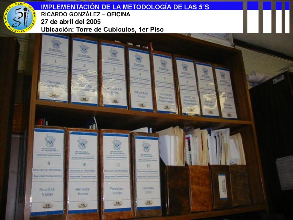 IMPLEMENTACIÓN DE LA METODOLOGÍA DE LAS 5´S 27 de abril del 2005