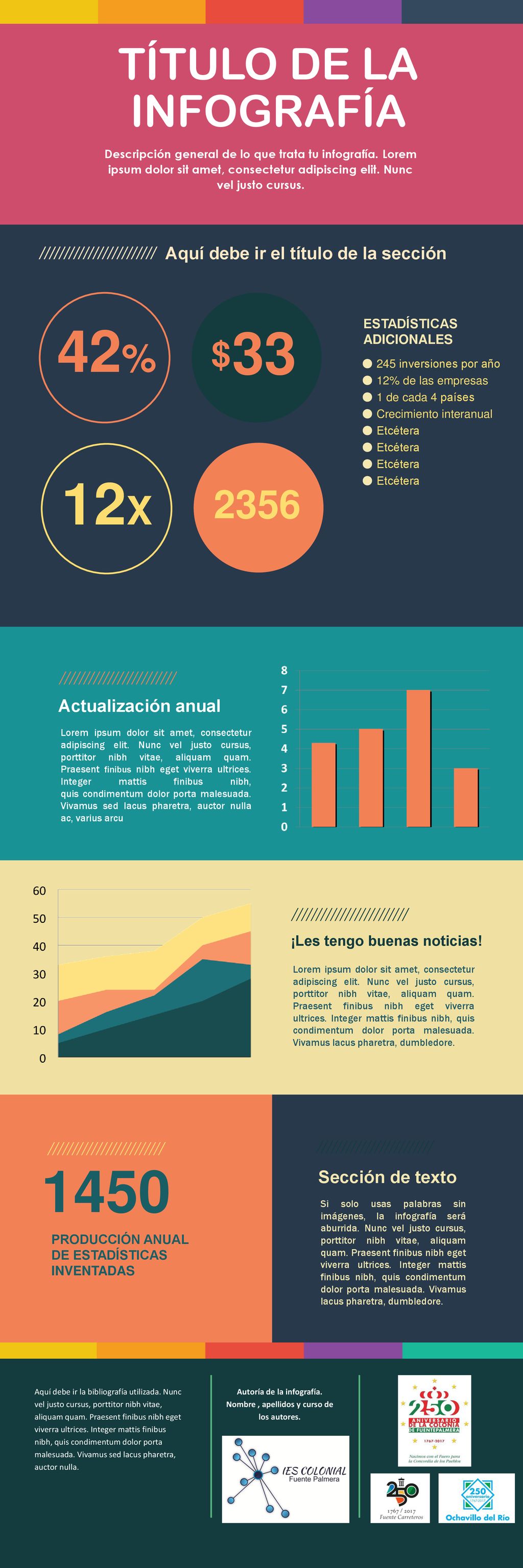 42% 33 12X 1450 TÍTULO DE LA INFOGRAFÍA 2356 $ TÍTULO DE LA INFOGRAFÍA