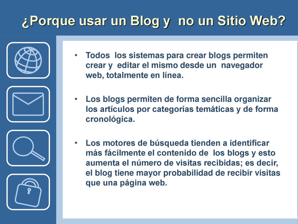 ¿Porque usar un Blog y no un Sitio Web