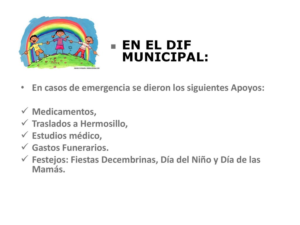 EN EL DIF MUNICIPAL: En casos de emergencia se dieron los siguientes Apoyos: Medicamentos, Traslados a Hermosillo,