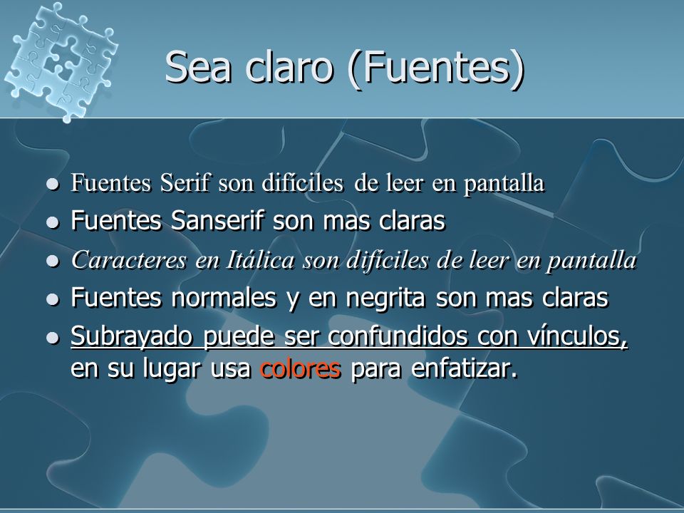 Sea claro (Fuentes) Fuentes Serif son difíciles de leer en pantalla