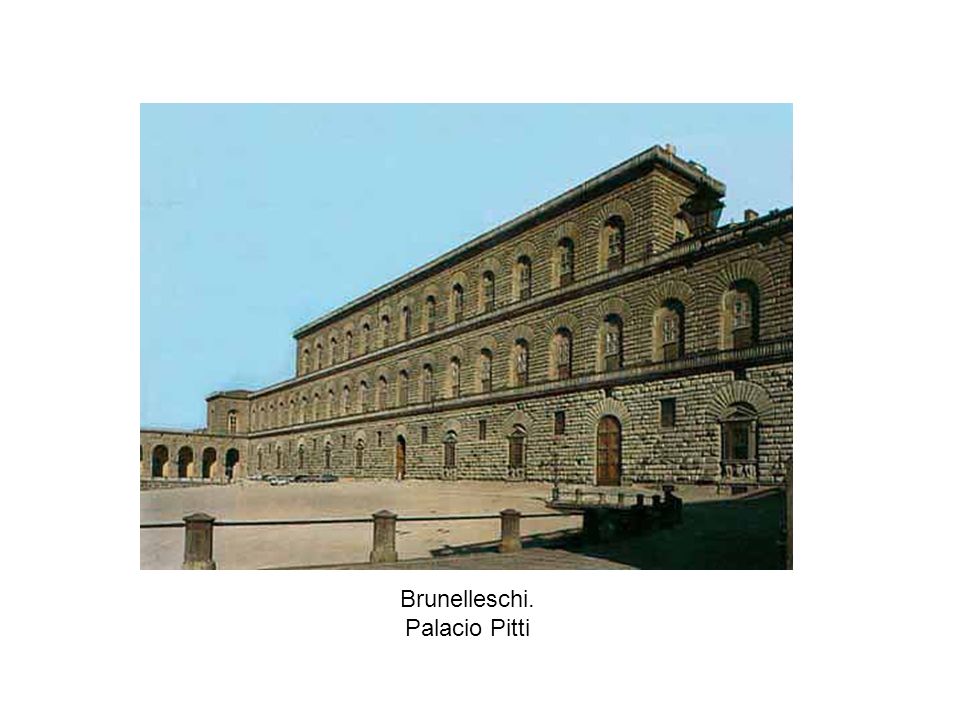 Brunelleschi. Palacio Pitti