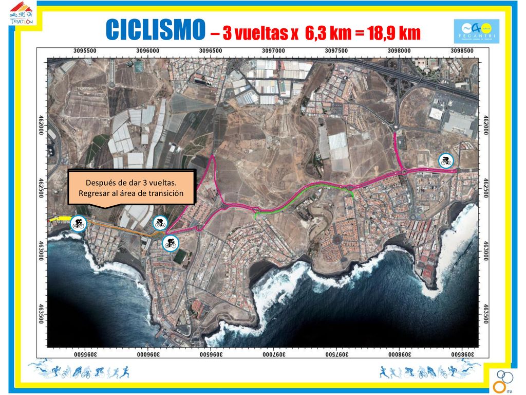 CICLISMO – 3 vueltas x 6,3 km = 18,9 km