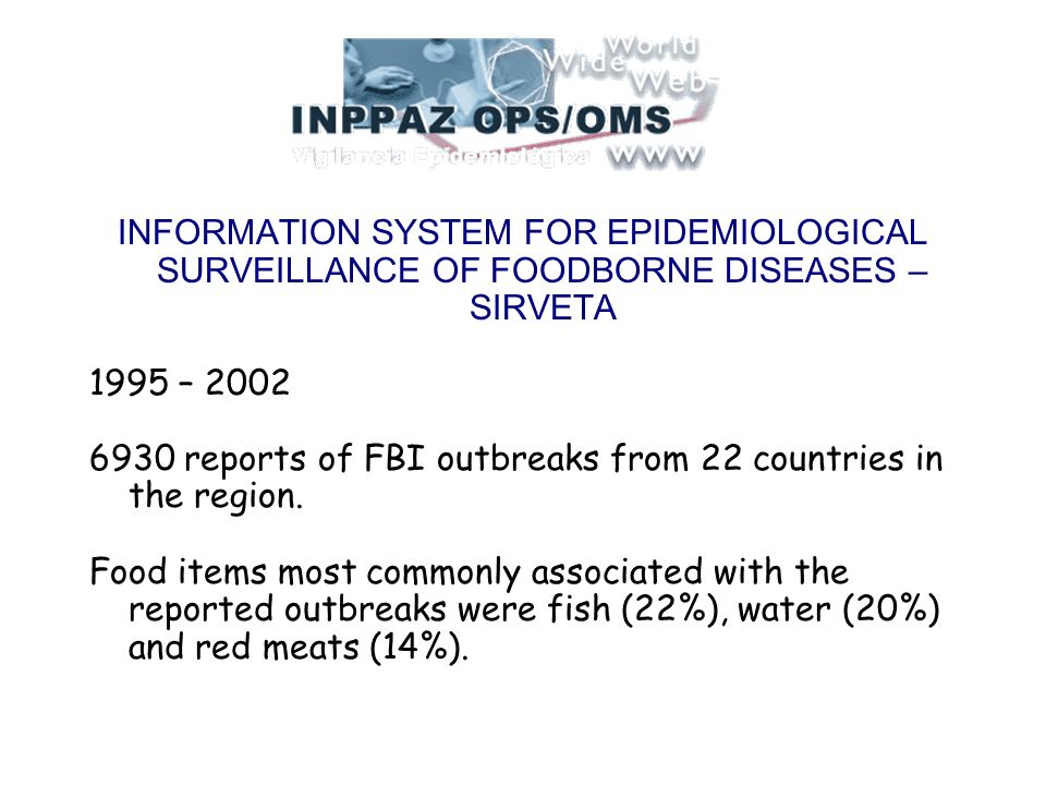 INFORMATION SYSTEM FOR EPIDEMIOLOGICAL SURVEILLANCE OF FOODBORNE DISEASES – SIRVETA