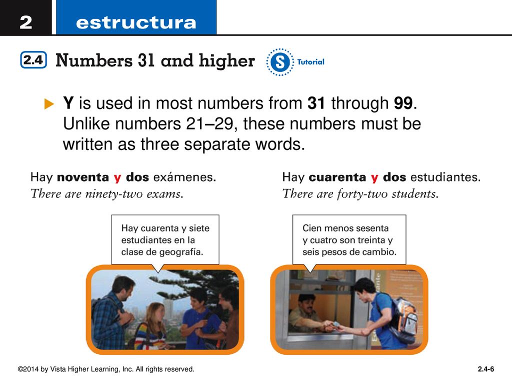 Y is used in most numbers from 31 through 99