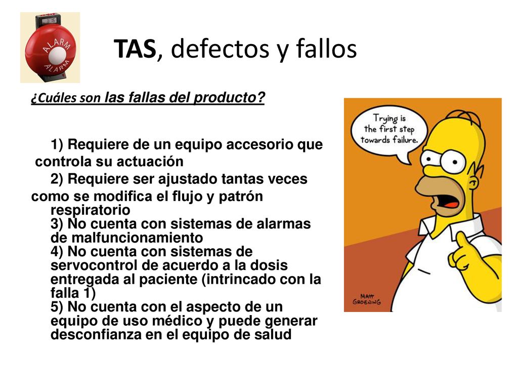 TAS, defectos y fallos ¿Cuáles son las fallas del producto